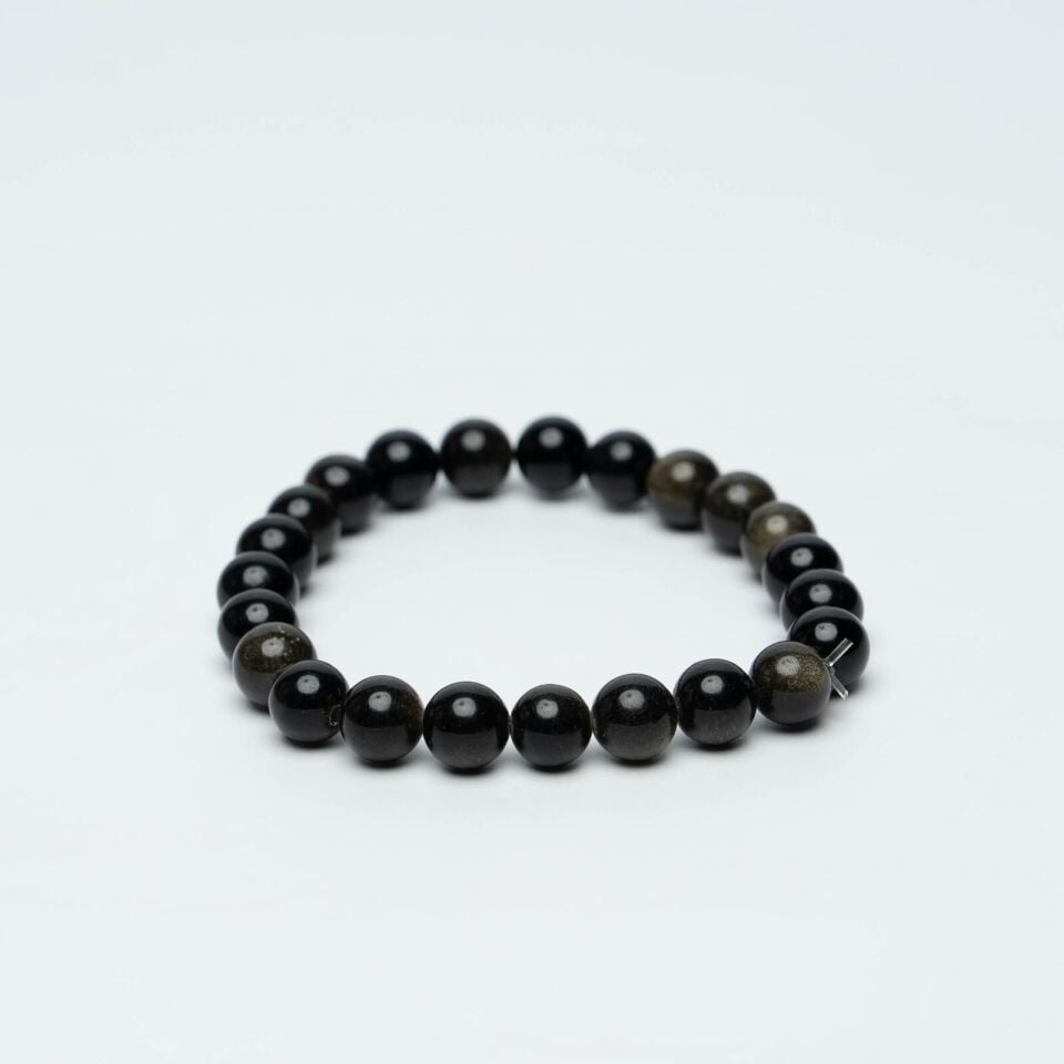 Obsidyen Gold Bileklik 8m