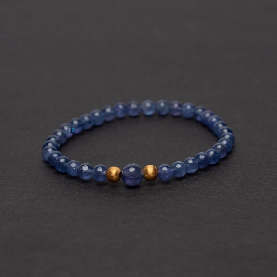 Tanzanit (Altın Top) Bileklik 6m