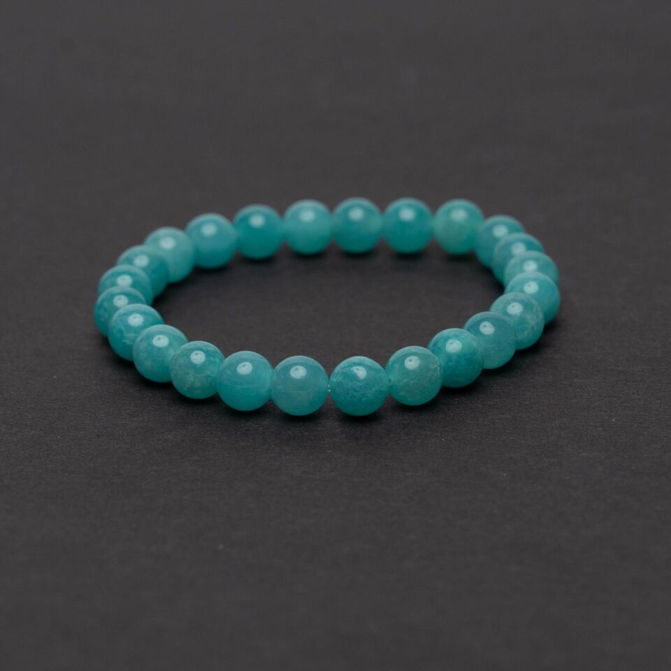 Amazonit Bileklik  8m (Cesaret,Uyum Taşı)
