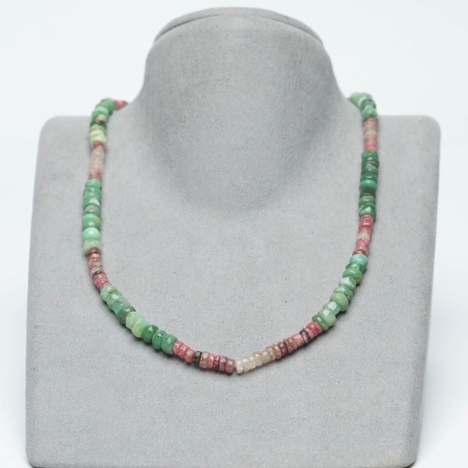 Krizopraz Rodonit kolye (Özgüven)